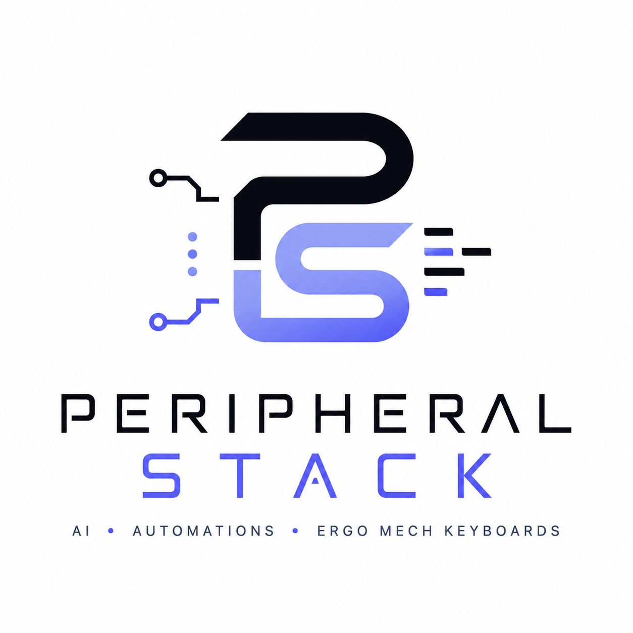 The Peripheral Stack premium 3D brand logo
